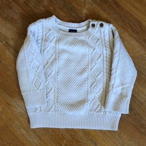 Baby Gap Cream Cable knit Sweater